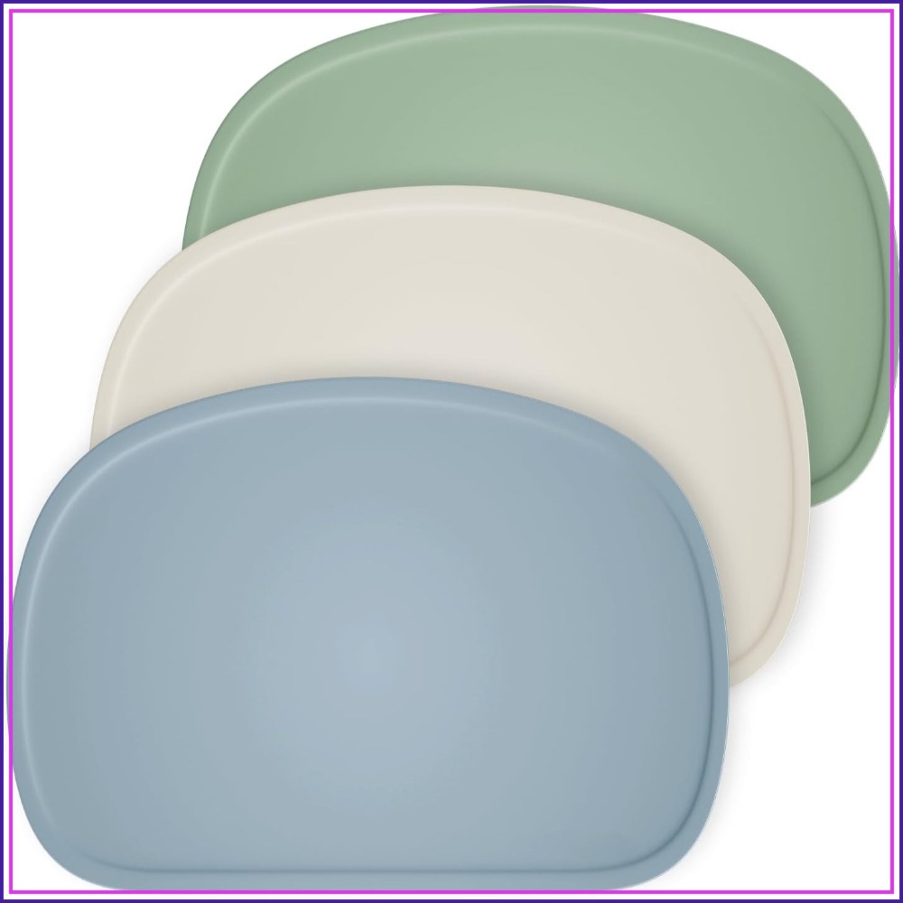 Baby Food Table - Set of 3 Silicone Placemats with