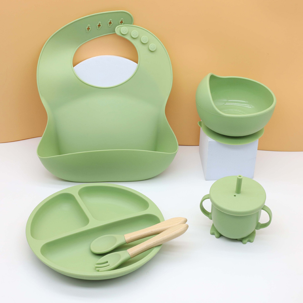 Baby Food Quantity - Hot baby food tableware set bib