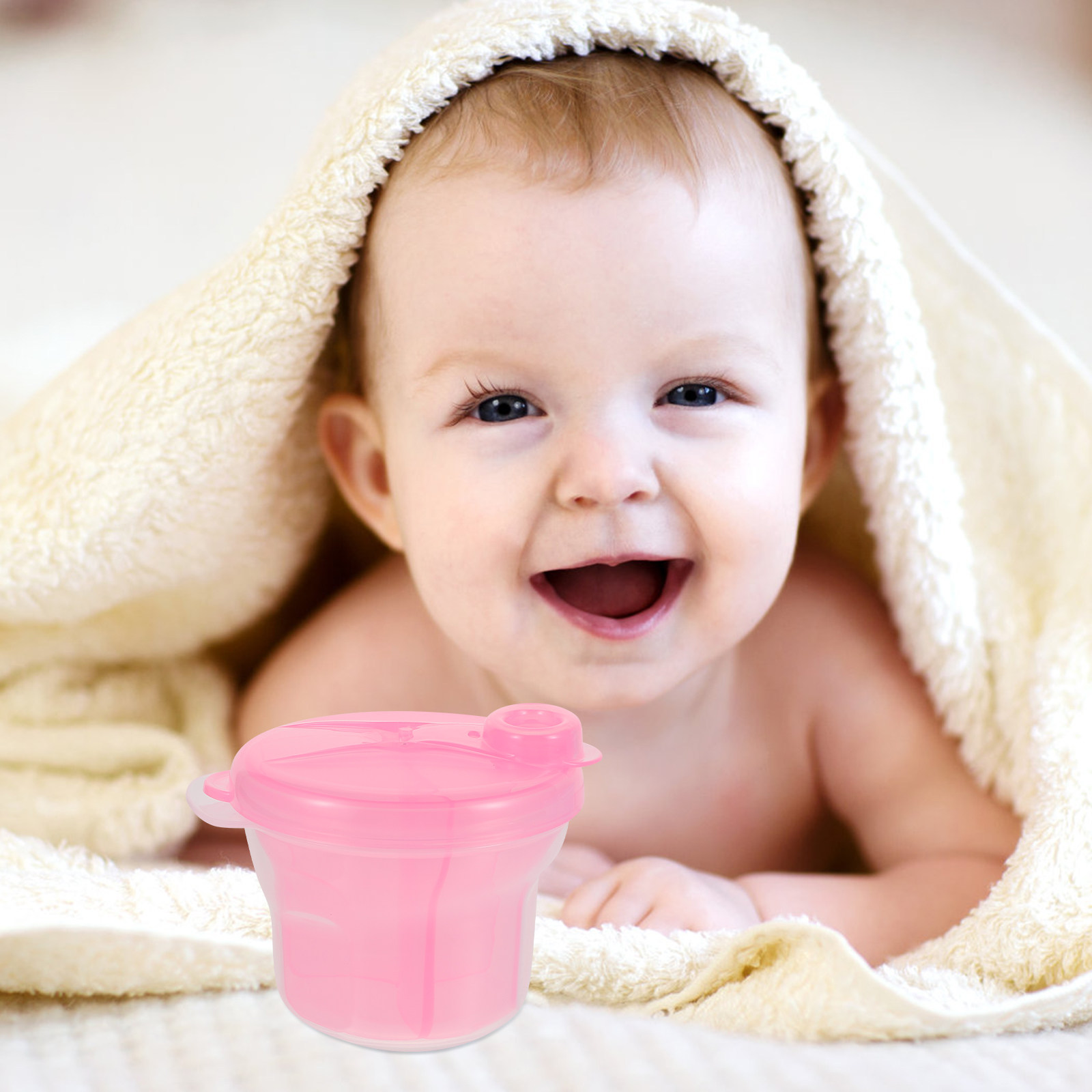 Baby Food For Travelling - 4Pcs Milk Powder Dispenser Rotating Portable