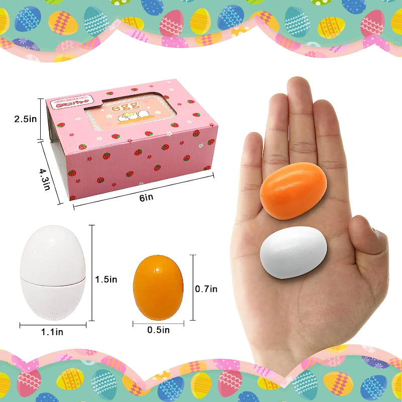 6pcs Wooden Eggs Toy Egg Kitch - Baby Food Quantity reseña y precio