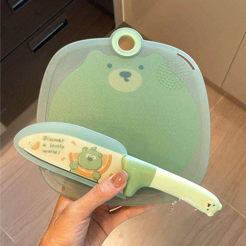 Food Grade Anti-Mold Cutting B - Baby Food Knife Set reseña y precio