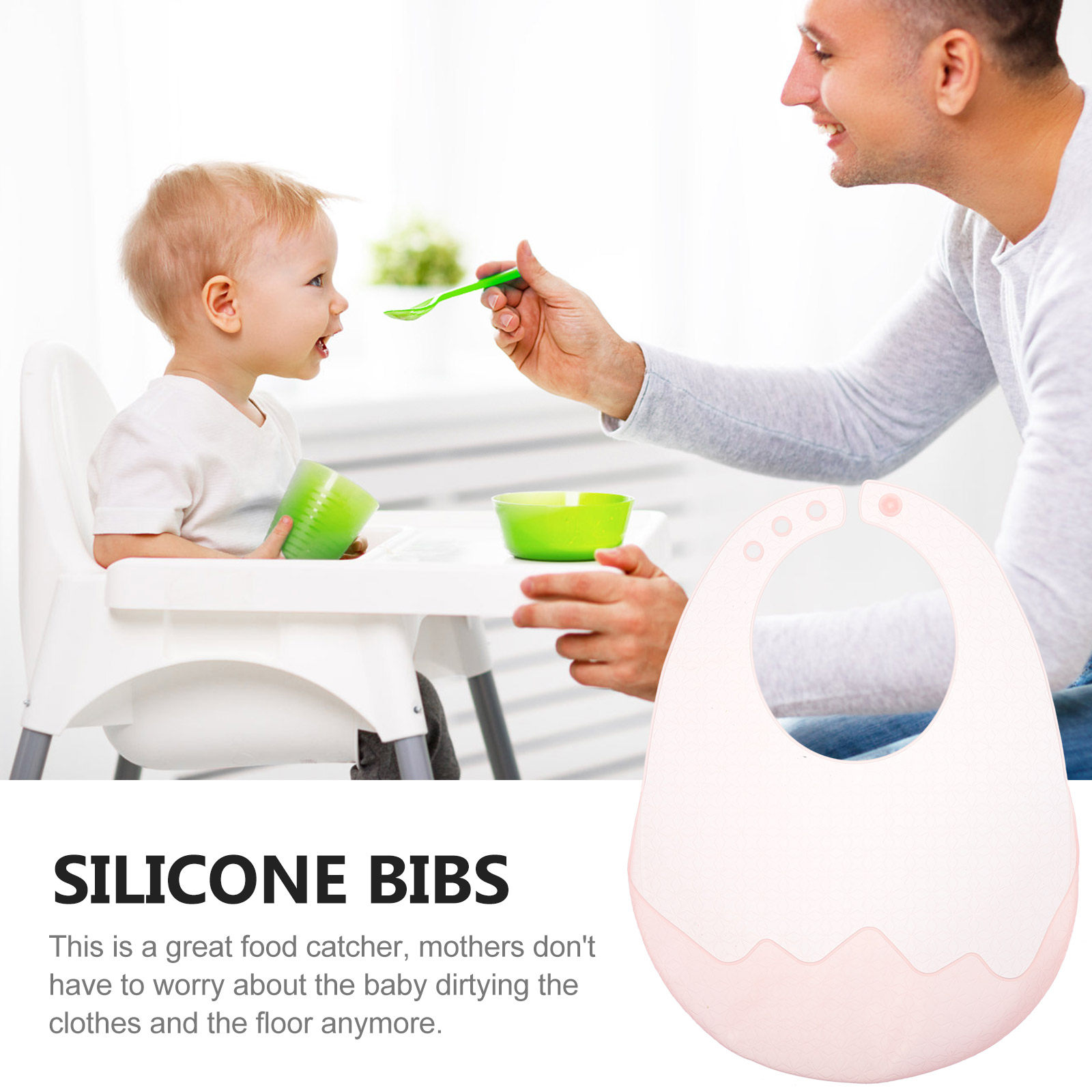 Silicone Baby Bib Newborn Droo - Dry Food Baby reseña y precio