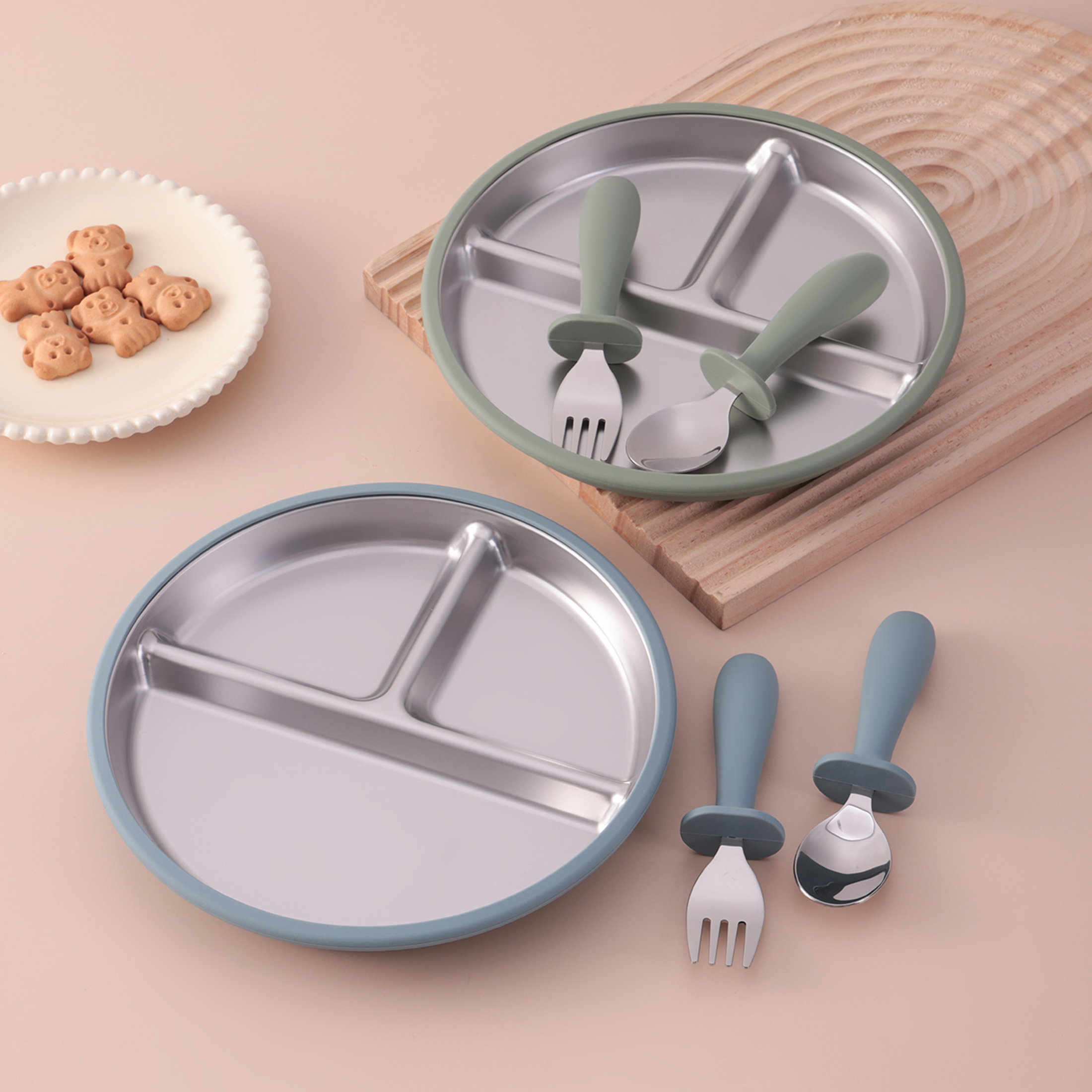 3PCS Silicone Stainless Steel  - Baby Food Table reseña y precio