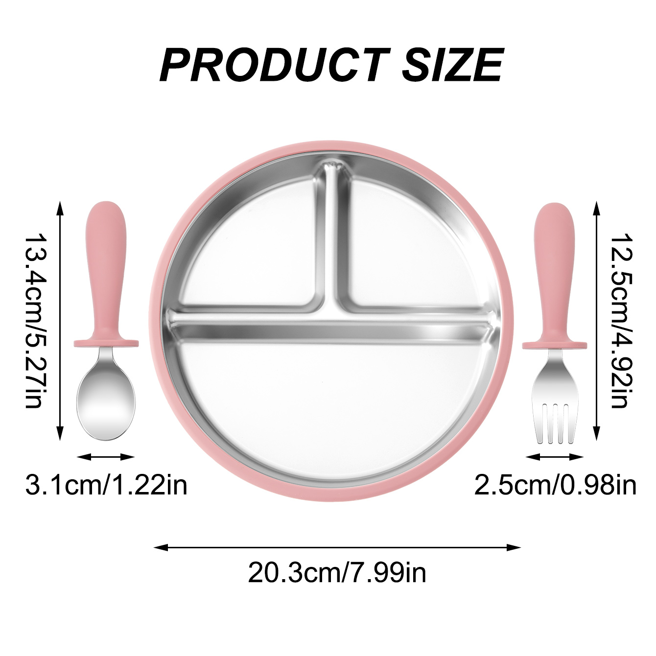 3PCS Silicone Stainless Steel  - Baby Food Table reseña y precio