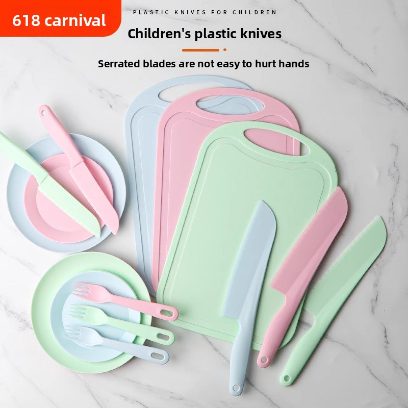 Non-slip plastic kitchen knife - Baby Food Knife Set reseña y precio