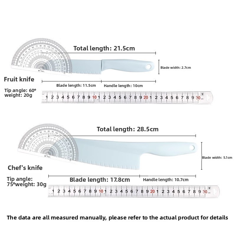 Non-slip plastic kitchen knife - Baby Food Knife Set reseña y precio