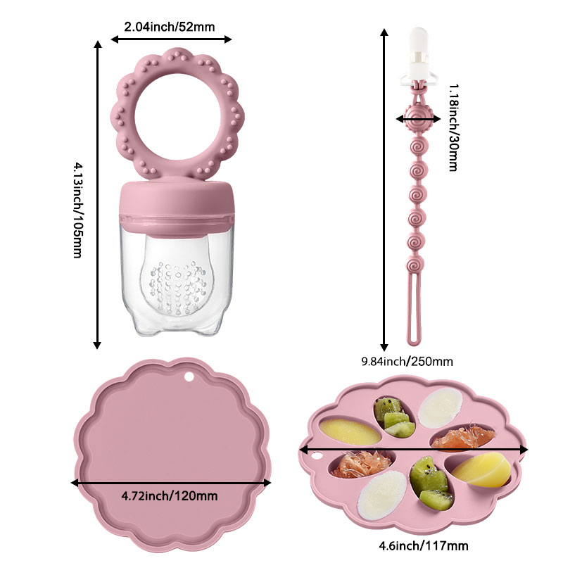 Silicone Baby Fruit Feeder & M - Baby Food Pouches 1 Year Old reseña y precio