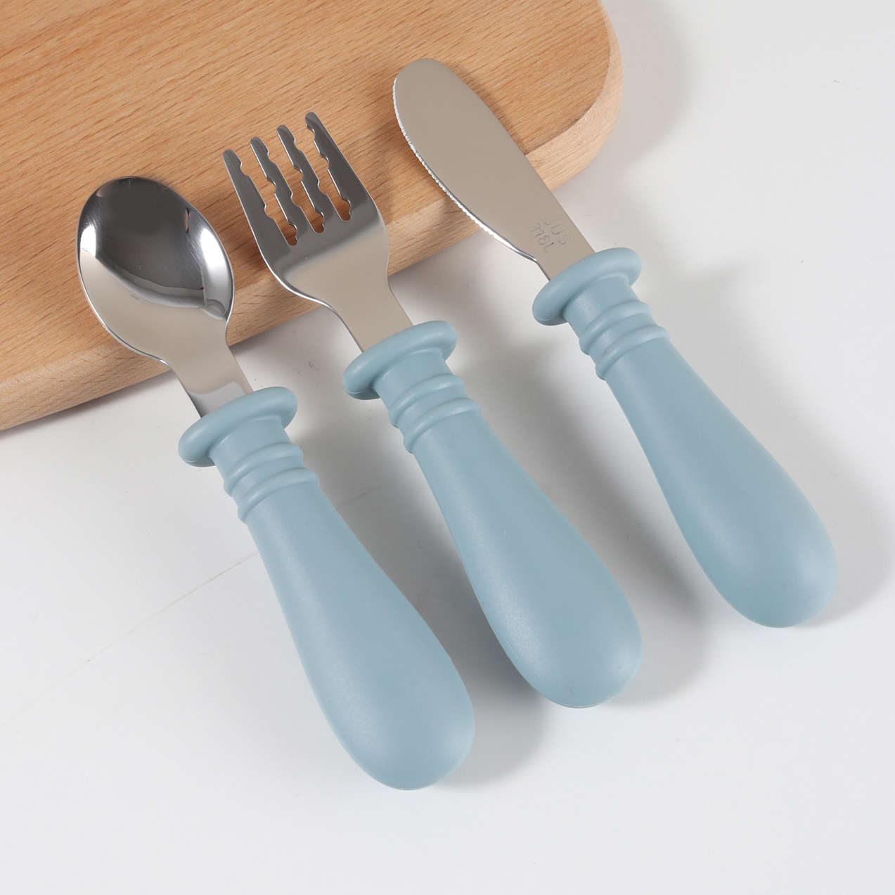 Custom Silicone Spoon & Fork k - Baby Food Knife Set reseña y precio