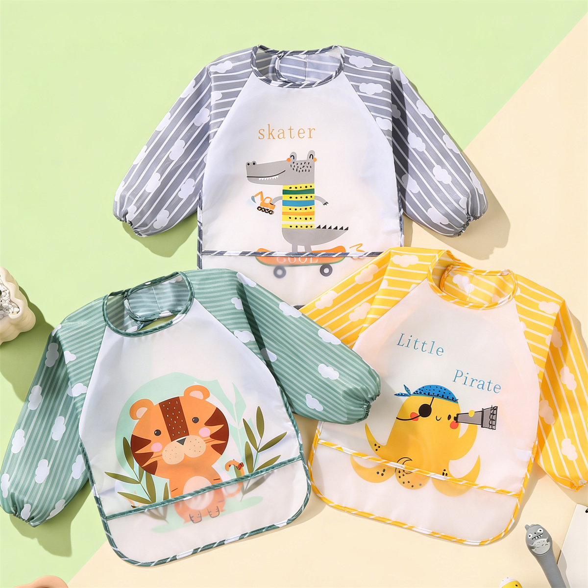 2pcs Waterproof Full Sleeve Ba - Baby Food Quantity reseña y precio