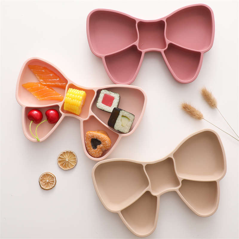 Baby Silicone Dining Plate Bow - Baby Food Table reseña y precio