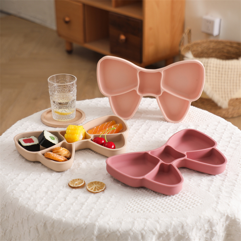 Baby Silicone Dining Plate Bow - Baby Food Table reseña y precio