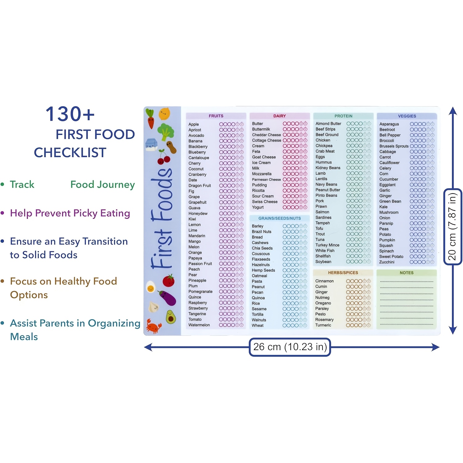 Baby First Foods Tracker, High - Dry Food Baby reseña y precio