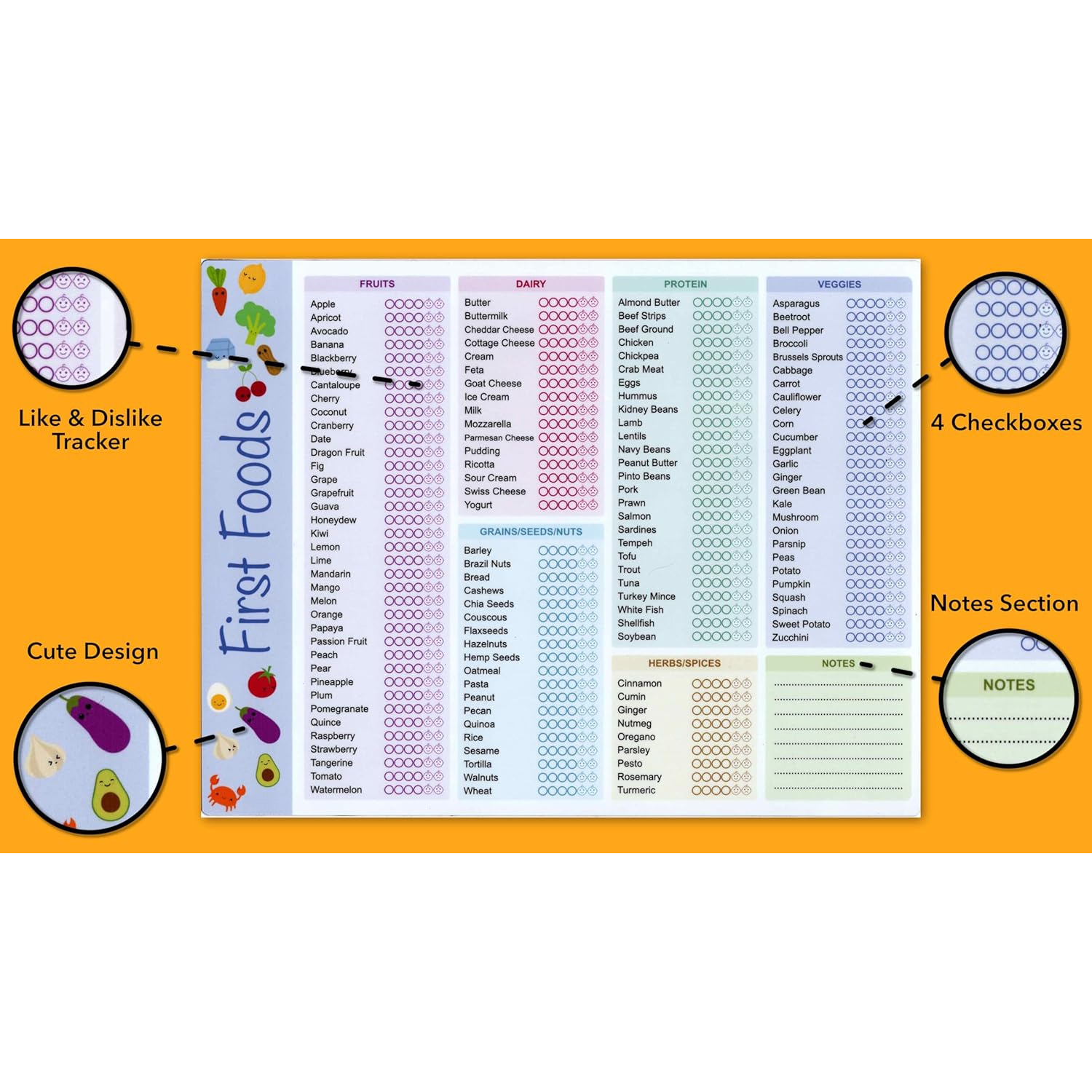 Baby First Foods Tracker, High - Dry Food Baby reseña y precio