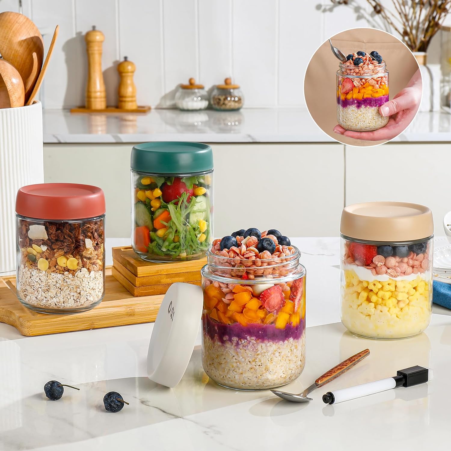 Glass Overnight Oats Container - Baby Food Product reseña y precio