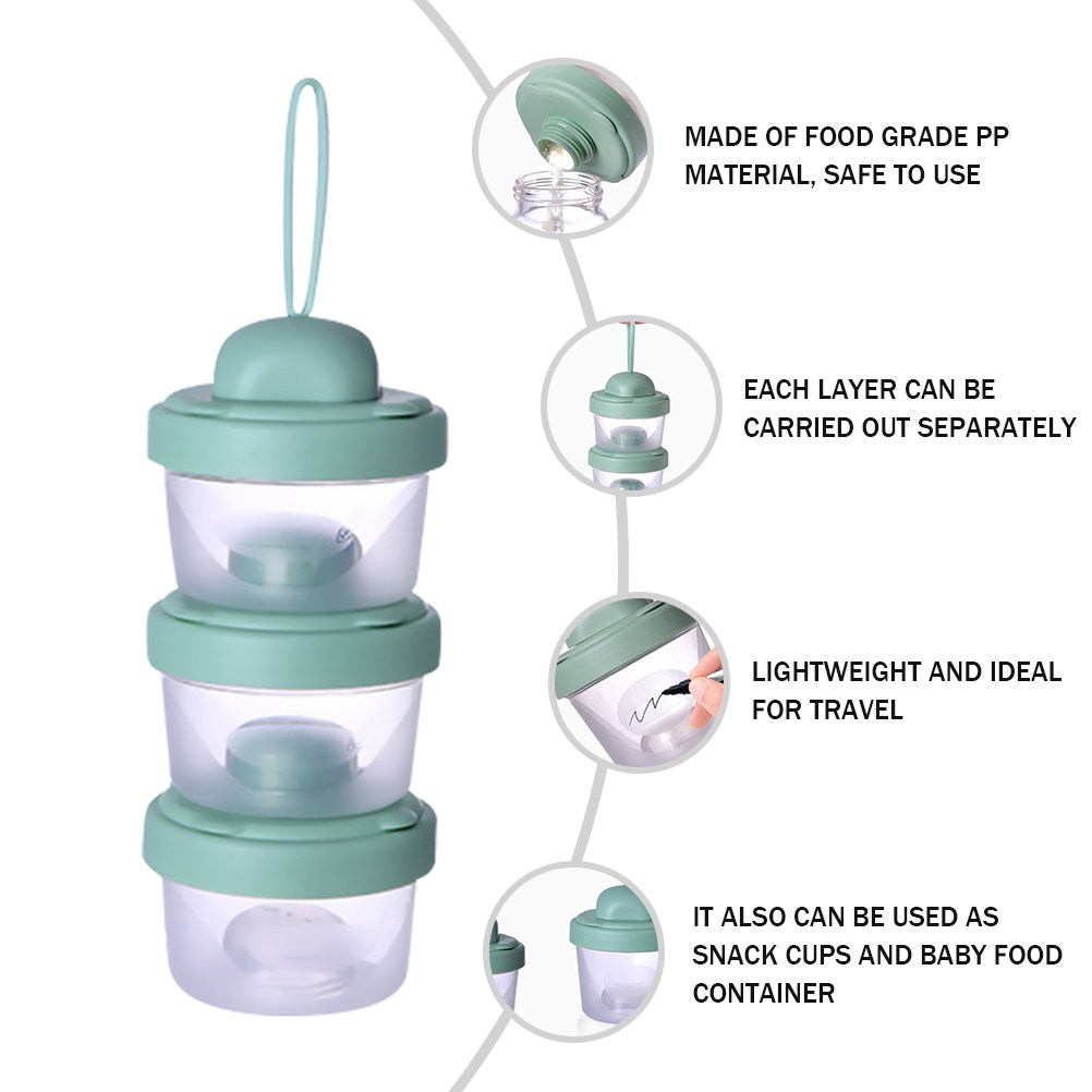 1Set 3 Layers Milk Powder Cont - Dry Food Baby reseña y precio