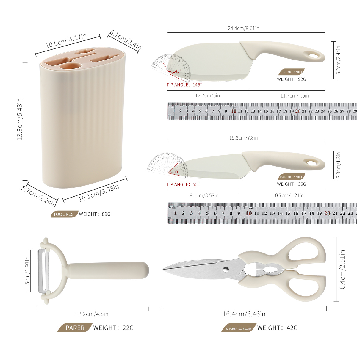 Stainless Steel Kitchen Knife  - Baby Food Knife Set reseña y precio