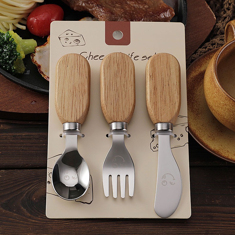 3Pcs Cute Kids Cutlery Set Woo - Baby Food Knife Set reseña y precio