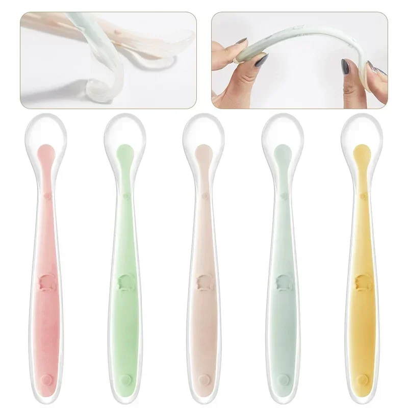 Soft Silicone Baby Spoon Toddl - Baby Food Quantity reseña y precio