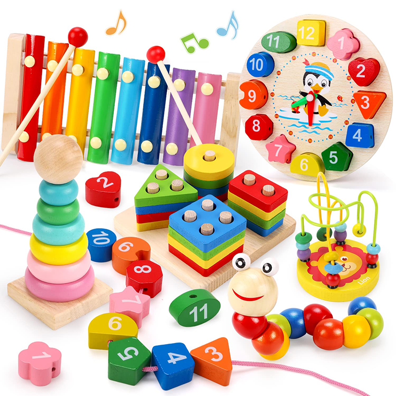 5-6pcs/set Montessori Wooden T - Baby Food Quantity reseña y precio