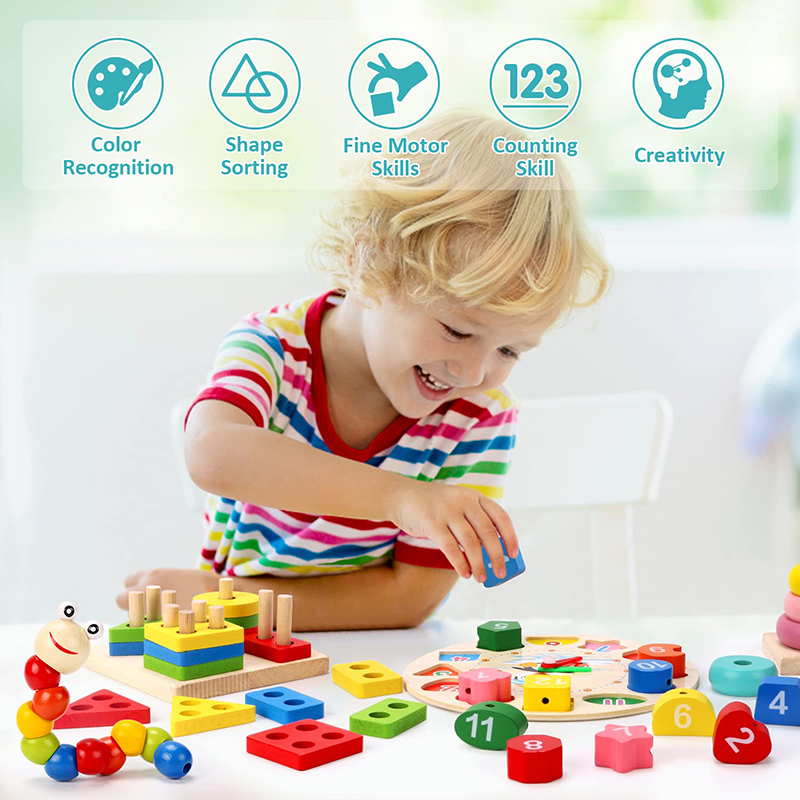 5-6pcs/set Montessori Wooden T - Baby Food Quantity reseña y precio