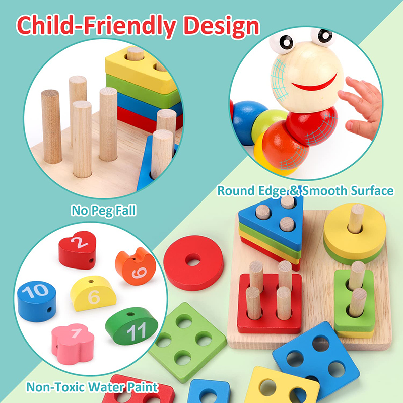5-6pcs/set Montessori Wooden T - Baby Food Quantity reseña y precio