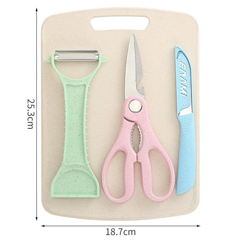 Wheat straw cutting board four - Baby Food Knife Set reseña y precio