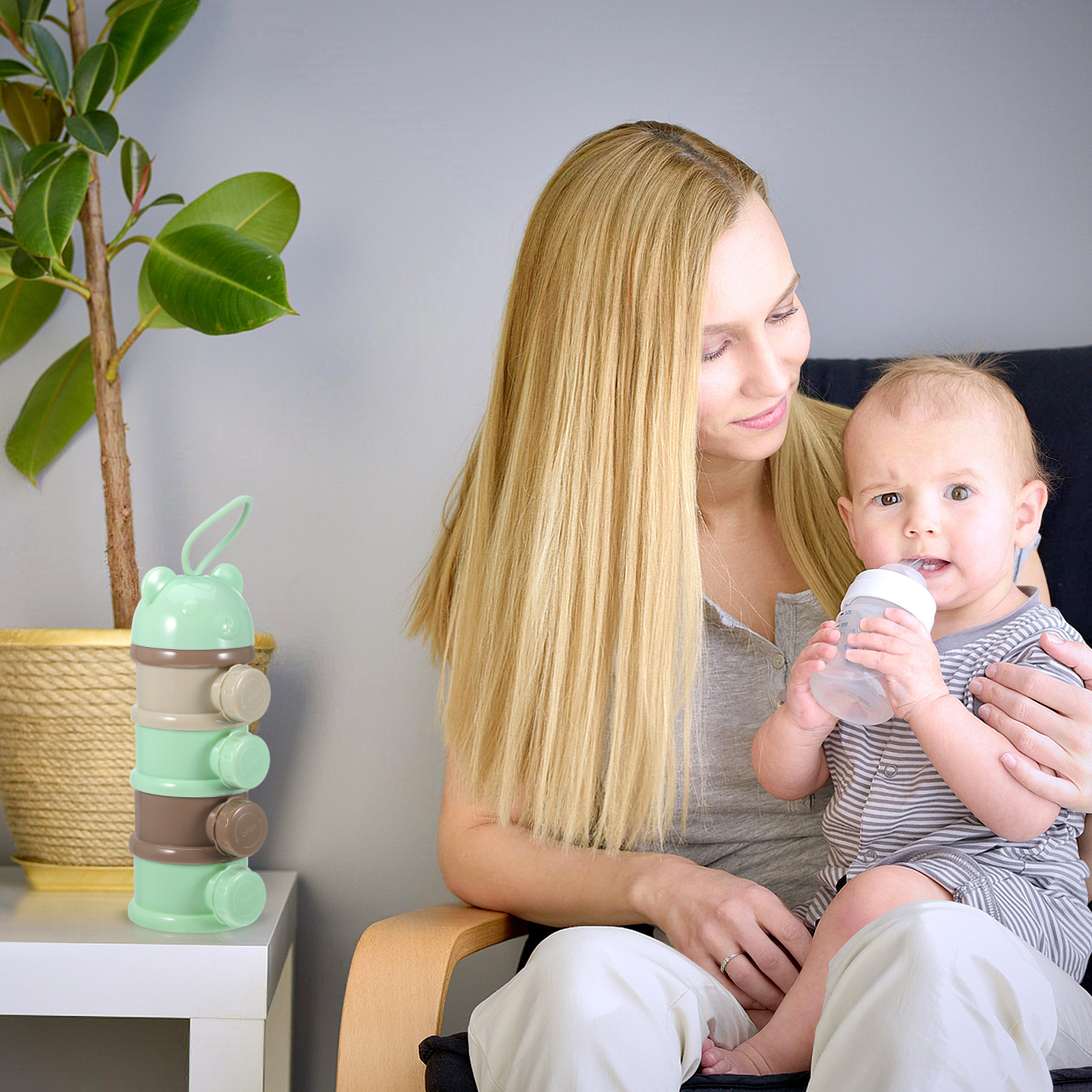 4-Layer Portable Baby Milk Pow - Baby Food For Travelling reseña y precio