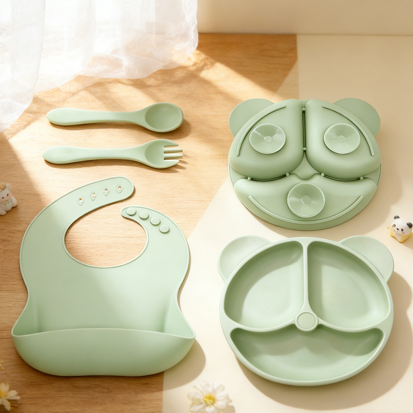 4PCS Baby Feeding Set with Bib - Baby Food Table reseña y precio