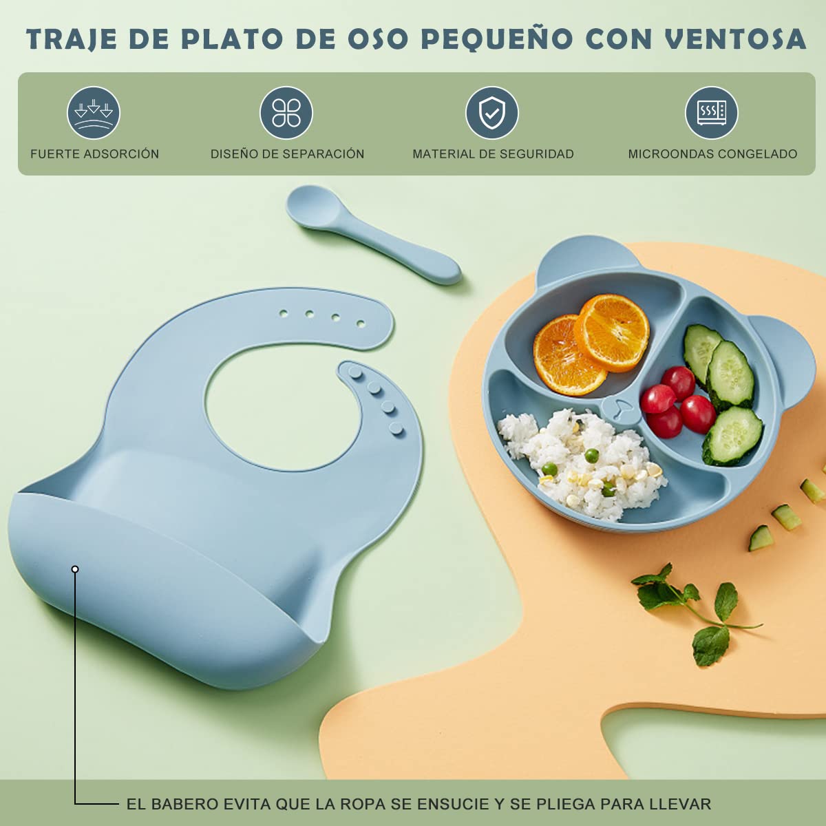 4PCS Baby Feeding Set with Bib - Baby Food Table reseña y precio