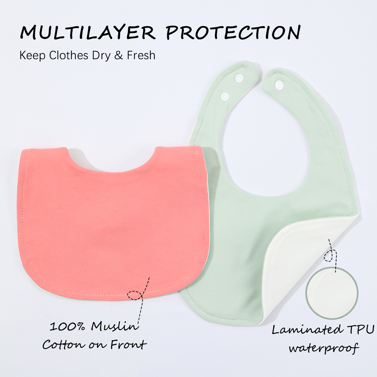 10-piece baby bib U-shaped sal - Baby Food Quantity reseña y precio
